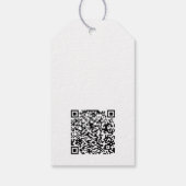 Eenvoudige Zakelijke Logo en QR Code Maatwerk Cadeaulabel (Achterkant)