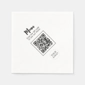 Eenvoudige zakelijke Logo en QR-code Promotieven N Servet (Voorkant)