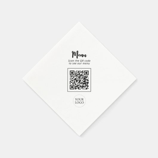 Eenvoudige zakelijke Logo en QR-code Promotieven N Servet (Hoek)