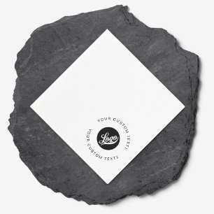 Eenvoudige zakelijke logo en rondetafeltekst servet