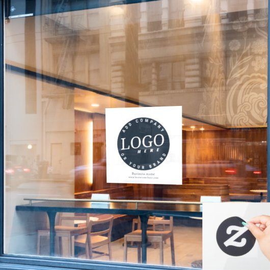 Eenvoudige Zakelijke Logo en Website Minimalistisc Raamsticker (Cafe Raam)