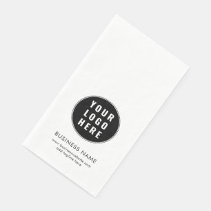 Eenvoudige zakelijke logo- en websitepromotie servet