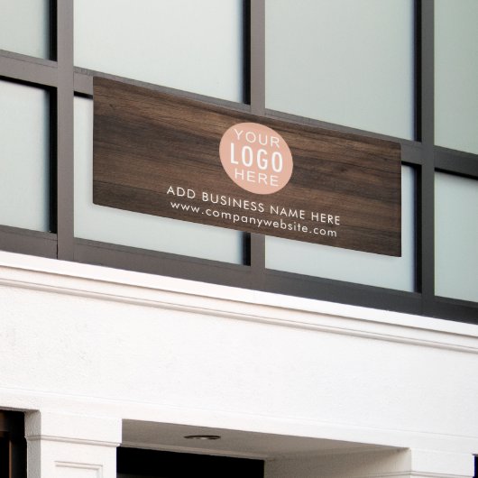 Eenvoudige zakelijke Logo en zakelijke website Spandoek (Buitenkant Gebouw)