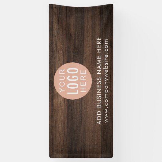 Eenvoudige zakelijke Logo en zakelijke website Spandoek (Verticaal)