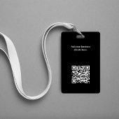 Eenvoudige zakelijke logo foto QR-code Badge