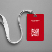 Eenvoudige zakelijke logo foto QR-code rood Badge