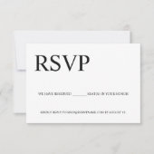 Eenvoudige zakelijke Logo gereserveerde zitplaatse RSVP Kaartje (Voorkant)
