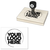 Eenvoudige Zakelijke Logo Houten Groot Rubberstempel (Gestempeld)