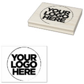 Eenvoudige Zakelijke Logo Houten groot Rubberstempel (Gestempeld)