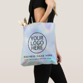 Eenvoudige Zakelijke Logo iriserende Custom Tote Bag (Dichtbij)