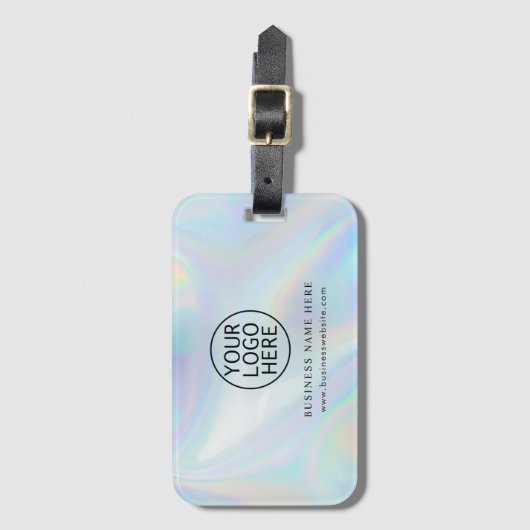 Eenvoudige Zakelijke Logo iriserende werknemers Aa Bagagelabel (Voorkant (verticaal))