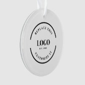 Eenvoudige Zakelijke logo met tekst Minimale aange Ornament (voorkant)