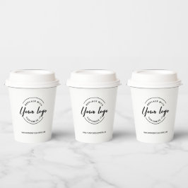 Eenvoudige zakelijke logo Moderne professionele Papieren Bekers