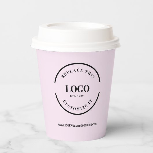 Eenvoudige zakelijke logo Moderne professionele Ro Papieren Bekers (Voorkant)