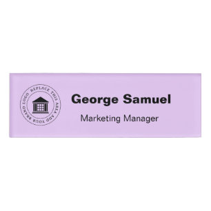 Eenvoudige zakelijke Logo   Naam   Aanwijzing Naambadge