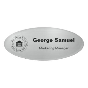 Eenvoudige zakelijke Logo   Naam   Aanwijzing Naambadge
