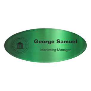 Eenvoudige zakelijke Logo   Naam   Aanwijzing Naambadge