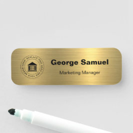 Eenvoudige zakelijke Logo | Naam | Aanwijzing Naamplaatje