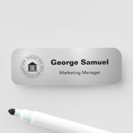 Eenvoudige zakelijke Logo | Naam | Aanwijzing Naamplaatje