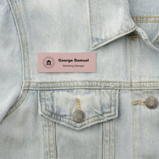 Eenvoudige zakelijke Logo | Naam | Aanwijzing Naamplaatje (In situ)