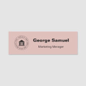 Eenvoudige zakelijke Logo | Naam | Aanwijzing Naamplaatje (Voorkant)