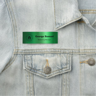 Eenvoudige zakelijke Logo   Naam   Aanwijzing Naamplaatje