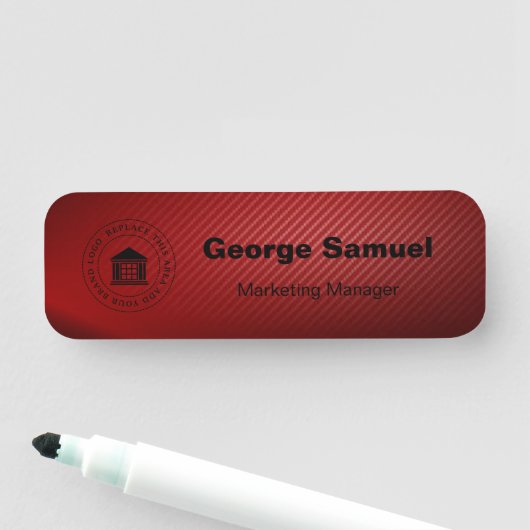 Eenvoudige zakelijke Logo | Naam | Aanwijzing Naamplaatje (In situ)