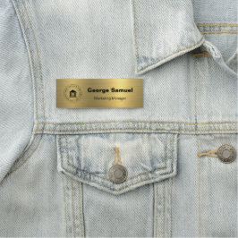 Eenvoudige zakelijke Logo | Naam | Aanwijzing Naamplaatje