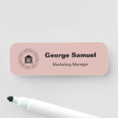 Eenvoudige zakelijke Logo | Naam | Aanwijzing Naamplaatje (In situ)