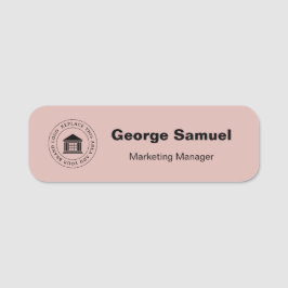 Eenvoudige zakelijke Logo | Naam | Aanwijzing Naamplaatje