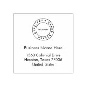 Eenvoudige zakelijke Logo | Naam | adres Rubberstempel (Afrduk)