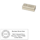 Eenvoudige zakelijke Logo | Naam | adres Rubberstempel (Gestempeld)