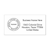 Eenvoudige zakelijke Logo | Naam | adres Rubberstempel (Afrduk)