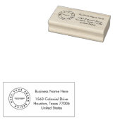 Eenvoudige zakelijke Logo | Naam | adres Rubberstempel (Gestempeld)