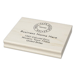 Eenvoudige zakelijke Logo | Naam | adres Rubberstempel