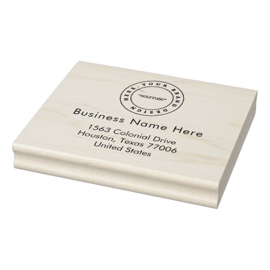 Eenvoudige zakelijke Logo | Naam | adres Rubberstempel (Stempel)