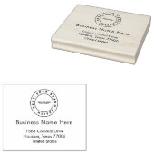 Eenvoudige zakelijke Logo | Naam | adres Rubberstempel (Gestempeld)