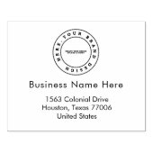 Eenvoudige zakelijke Logo | Naam | adres Rubberstempel (Afrduk)