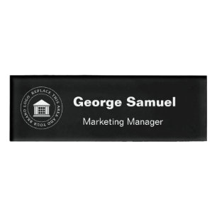 Eenvoudige zakelijke Logo   Naam   Designation Nam Naambadge