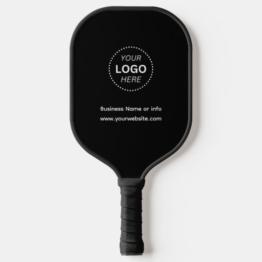 Eenvoudige Zakelijke Logo of info Professioneel Pickleball Paddle (Voorkant)