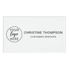 Eenvoudige zakelijke logo op maat naambadge