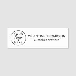 Eenvoudige zakelijke logo op maat naamplaatje