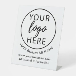 Eenvoudige zakelijke logo op maat reclamebord met voetstuk