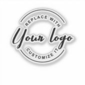 Eenvoudige zakelijke Logo promotievat Sticker (Voorkant)