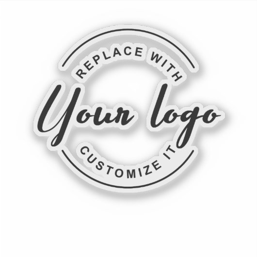 Eenvoudige zakelijke Logo promotievat Sticker (Voorkant)