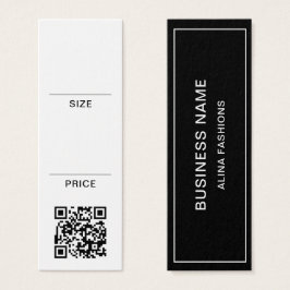Eenvoudige Zakelijke Logo QR Code Prijskaartje Mini Visitekaartjes
