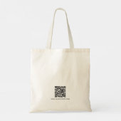 Eenvoudige zakelijke Logo QR-code Tote Bag (Achterkant)