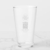 Eenvoudige Zakelijke Logo QR Code Zakelijke Evenem Glas (Achterkant)