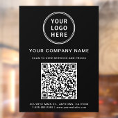 Eenvoudige Zakelijke Logo QR-code Zwart Raamsticker (Vel 2)