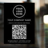 Eenvoudige Zakelijke Logo QR-code Zwart Raamsticker
